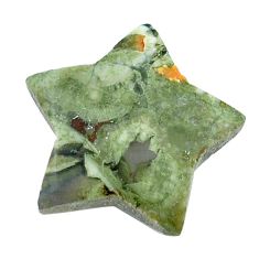 10.15cts rainforest rhyolite jasper 20x20 mm star fish loose gemstone s26984