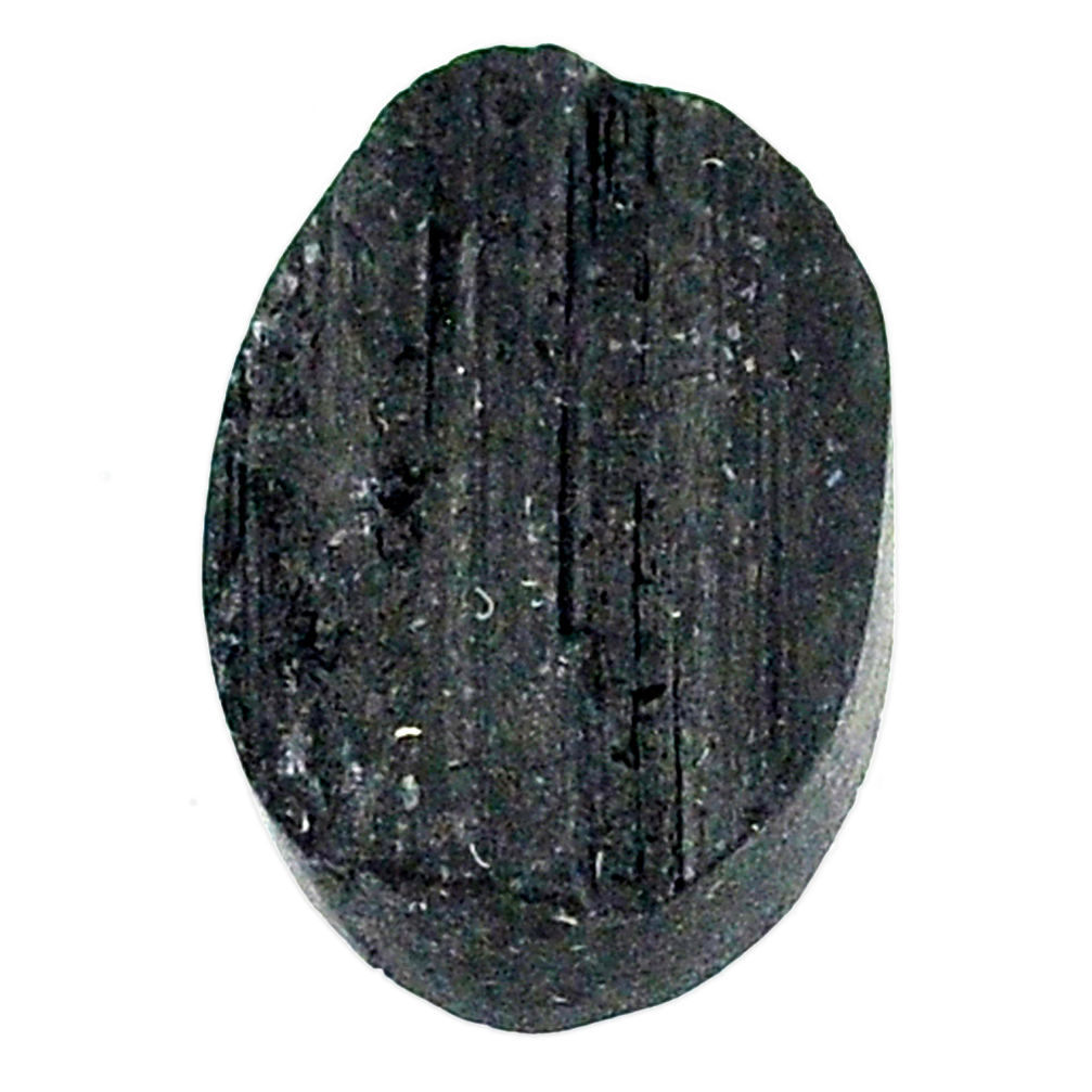 Raw black tourmaline protection stone 20x14 mm loose gemstone s22522