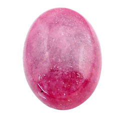 Rhodonite in black manganese pink cabochon 16x12 mm oval loose gemstone s27224