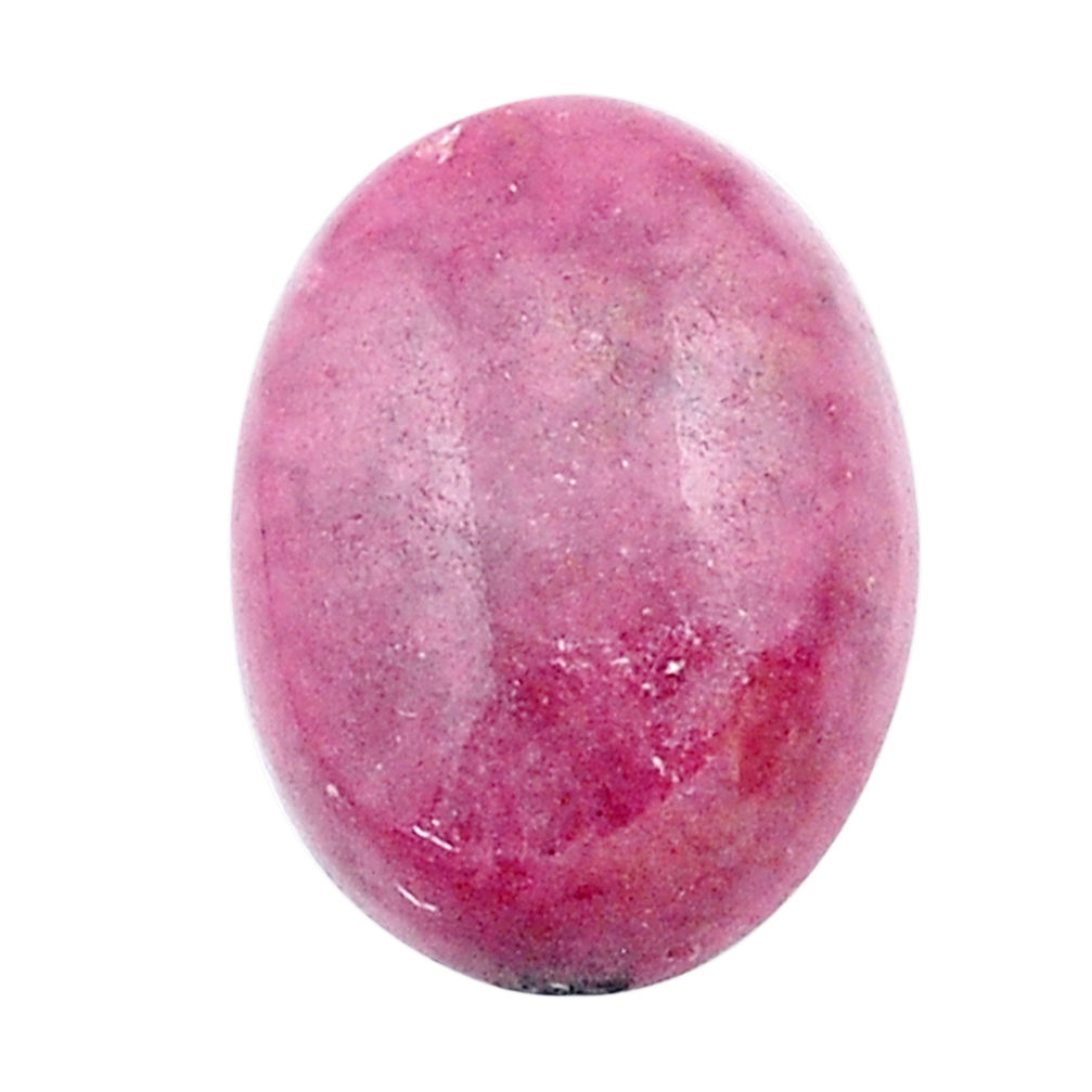 Rhodonite in black manganese pink cabochon 16x12 mm oval loose gemstone s27232