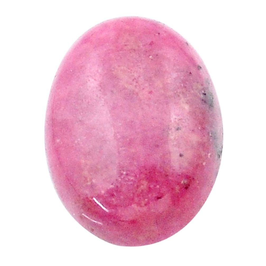 Rhodonite in black manganese pink cabochon 16x12 mm oval loose gemstone s27236