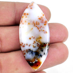 40.15cts scenic russian dendritic agate 47x20mm marquise loose gemstone s21107