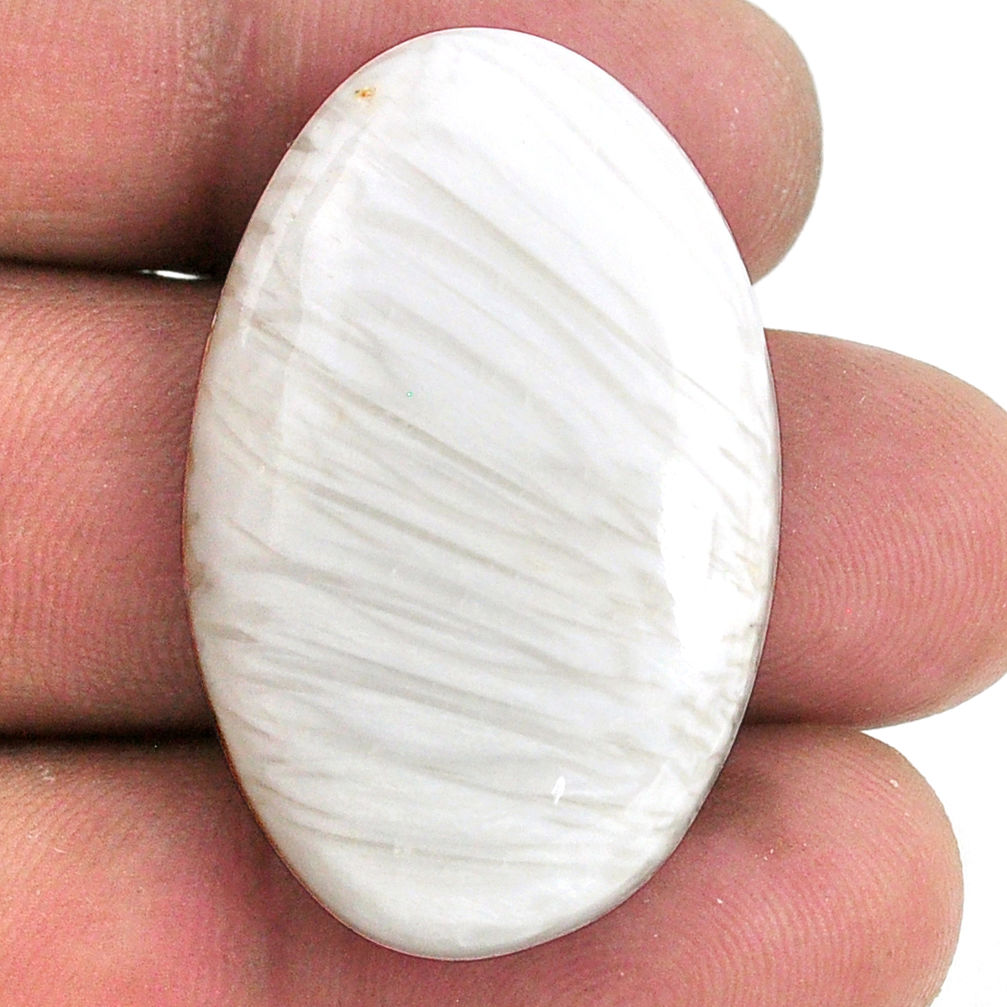 35.95cts scolecite high vibration crystal 36x22.5 mm oval loose gemstone s20992