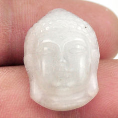 Shakyamuni buddha face 16.30cts milky quartz 22.5x16 mm loose gemstone s18266