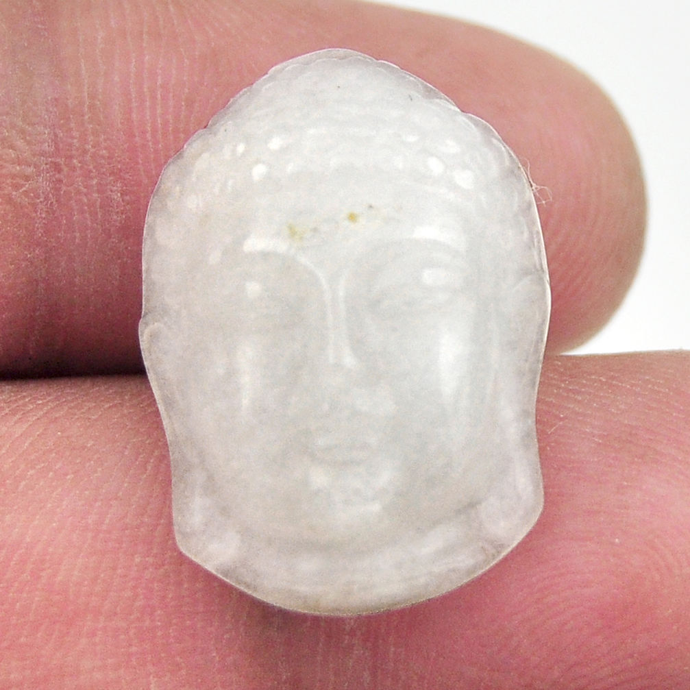 Shakyamuni buddha face 16.30cts milky quartz 22x15.5 mm loose gemstone s18268