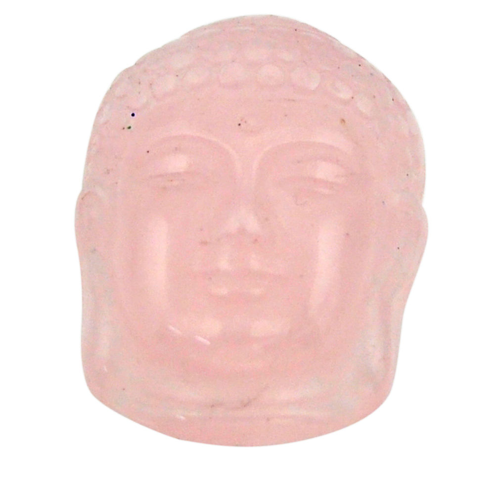 Shakyamuni buddha face 15.10cts rose quartz pink 20x15 mm loose gemstone s18261