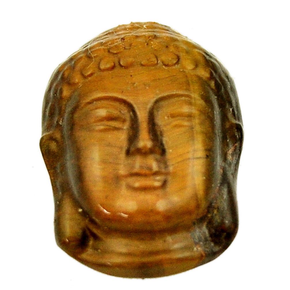 Shakyamuni buddha 17.40cts tiger's eye brown 22x15.5 mm loose gemstone s18272
