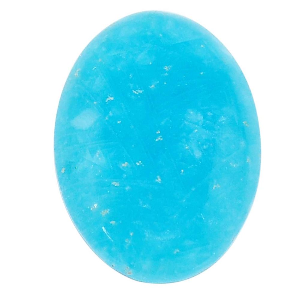 16.30cts smithsonite blue cabochon 25x17 mm oval loose gemstone s23327