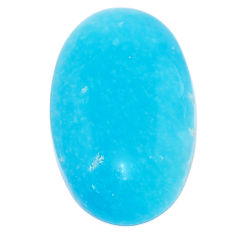 19.20cts smithsonite blue cabochon 26x16 mm oval loose gemstone s23317