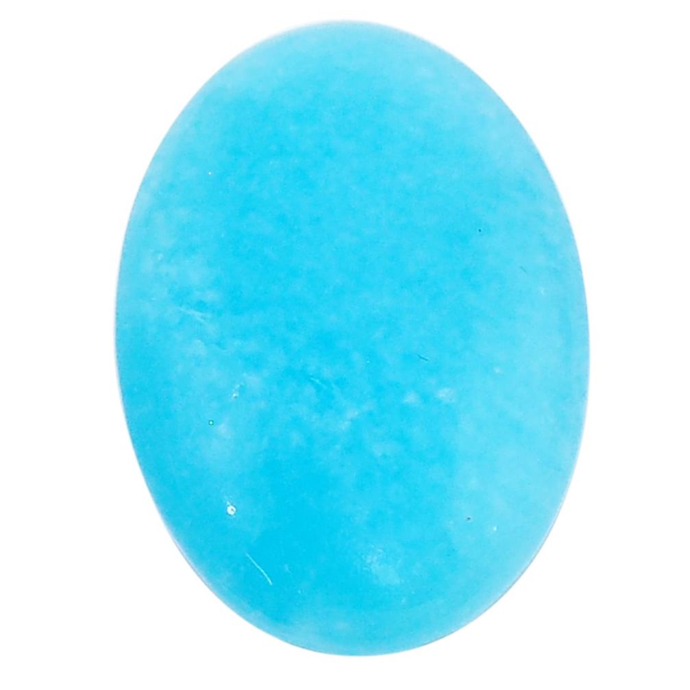 16.30cts smithsonite blue cabochon 26x17.5 mm oval loose gemstone s23314