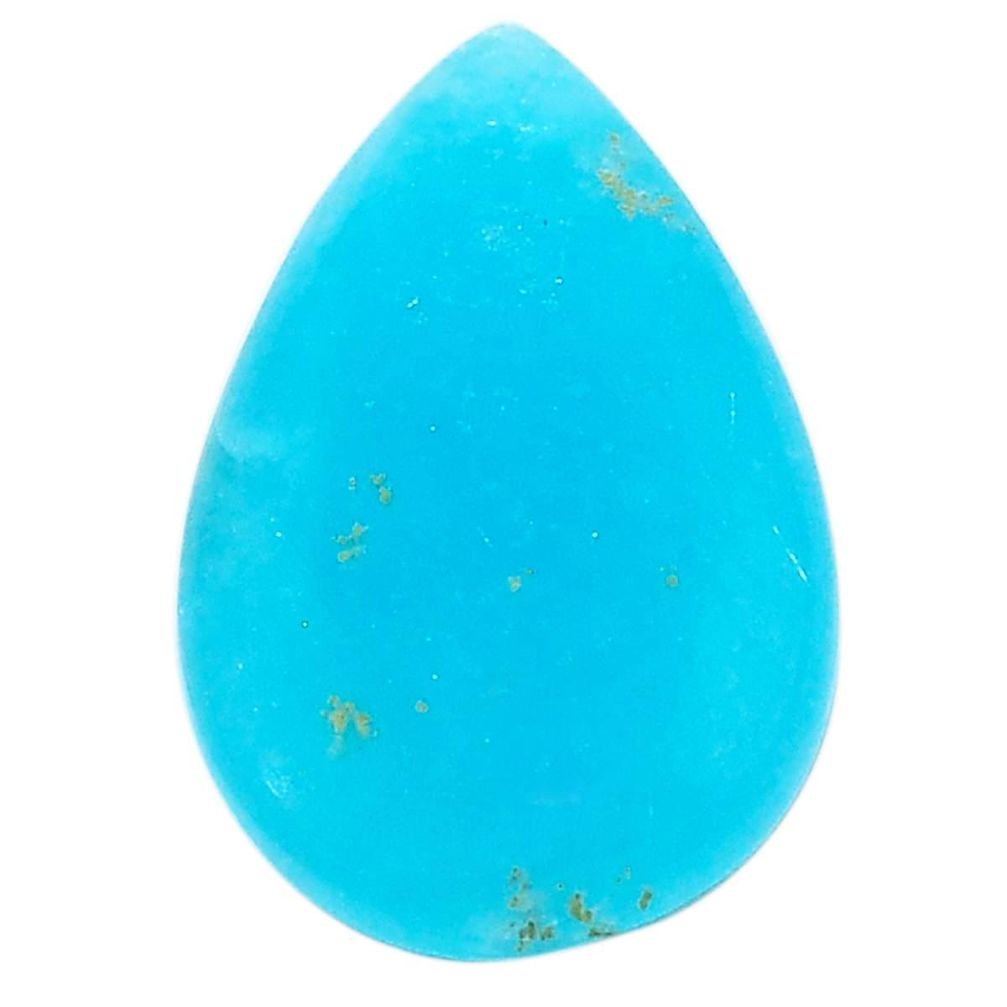 15.10cts smithsonite blue cabochon 27x17 mm pear loose gemstone s23324
