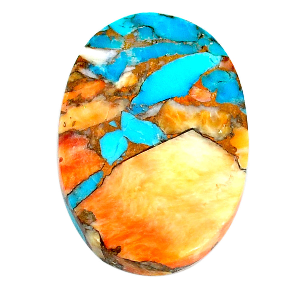 24.45cts spiny oyster arizona turquoise cabochon 28x19 mm loose gemstone s22356