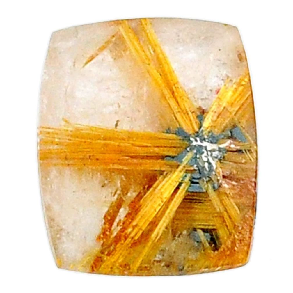 10.10cts star rutilated quartz golden 15.5x12.5 mm octagan loose gemstone s21211