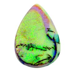5.40cts sterling opal multicolor cabochon 23x15 mm pear loose gemstone s27115