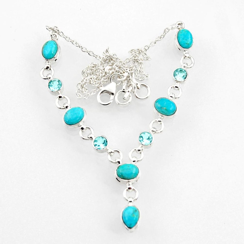 cts blue sleeping beauty turquoise topaz necklace jewelry d44532