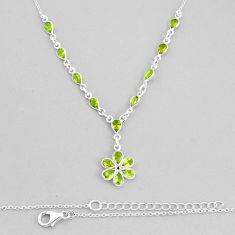 925 sterling silver 15.55cts natural green peridot pear necklace jewelry y77387