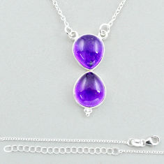 Clearance Sale- 925 sterling silver 10.01cts natural purple amethyst necklace jewelry u19055