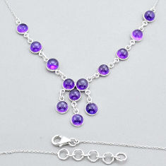 Clearance Sale- 925 sterling silver 28.08cts natural purple amethyst necklace jewelry y14597