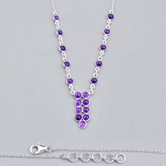 925 sterling silver 10.19cts natural purple amethyst necklace jewelry y6933