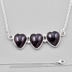 925 sterling silver 16.05cts natural red garnet heart children pendant n37736