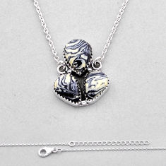 925 sterling silver 17.14cts pool ball fancy shape necklace jewelry n53054