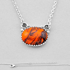 925 sterling silver 6.92cts pool ball oval shape necklace jewelry n53394