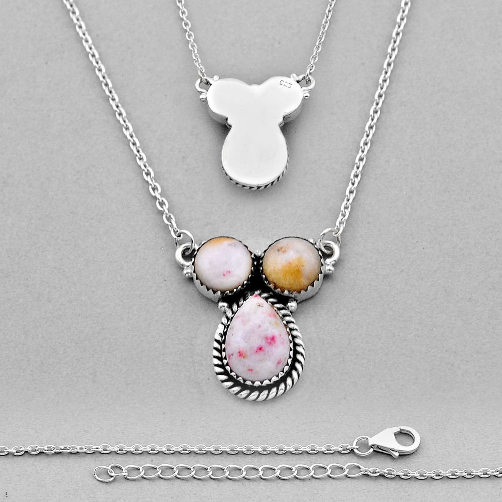 12.67cts back closed natural red cinnabar spanish 925 silver necklace n49150