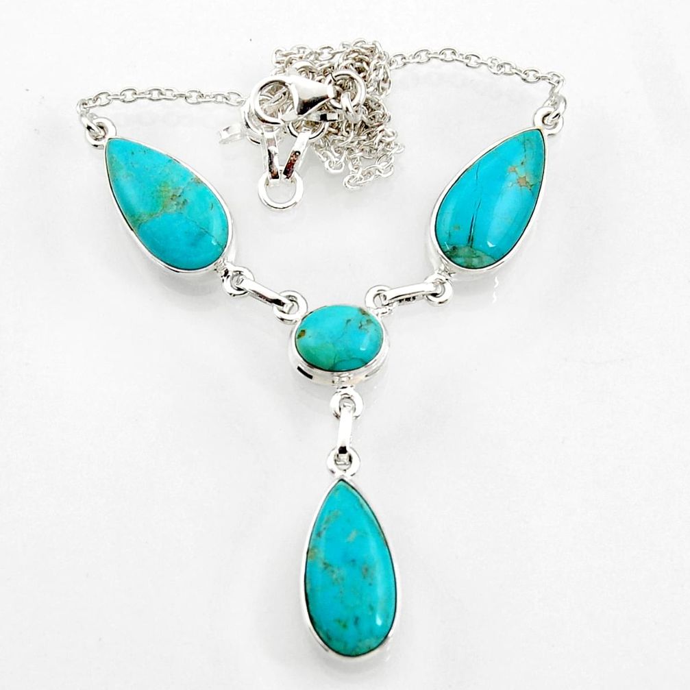 eeping beauty turquoise 925 sterling silver necklace d44538