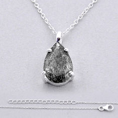 3.91cts natural cacoxenite super seven (melody stone) 925 silver necklace n43541