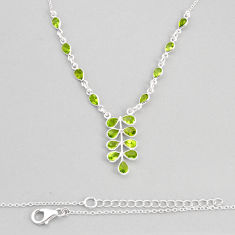 15.96cts natural green peridot pear 925 sterling silver necklace jewelry y77388