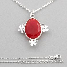 6.39cts natural honey onyx oval 925 sterling silver necklace jewelry y87010