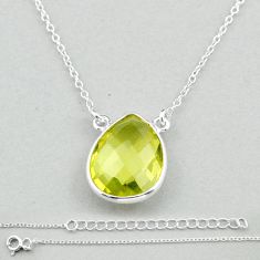8.00cts natural lemon topaz 925 sterling silver necklace jewelry u11222