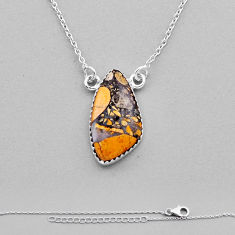 10.85cts natural malinga jasper fancy sterling silver necklace jewelry n40115