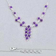 9.14cts natural purple amethyst 925 sterling silver necklace jewelry y6904