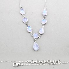 26.65cts natural rainbow moonstone 925 sterling silver necklace jewelry y60738