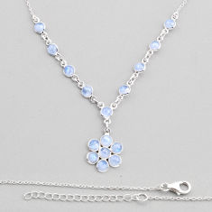 12.29cts natural rainbow moonstone 925 sterling silver necklace jewelry y82192