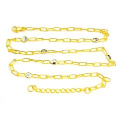 2.46cts natural uncut diamond flat (polki) 925 silver gold chain necklace u93542