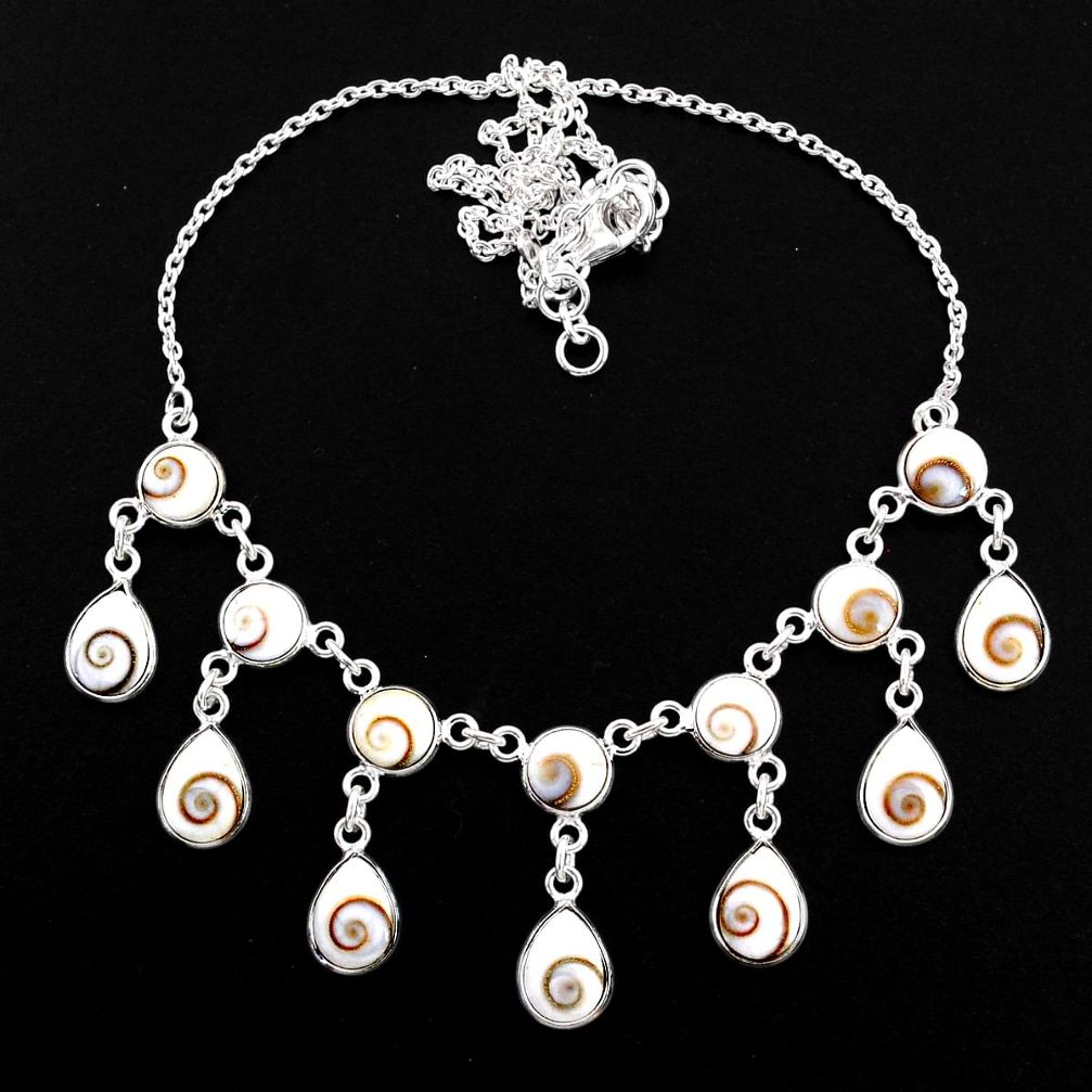30.65cts natural white shiva eye 925 sterling silver necklace jewelry r63587
