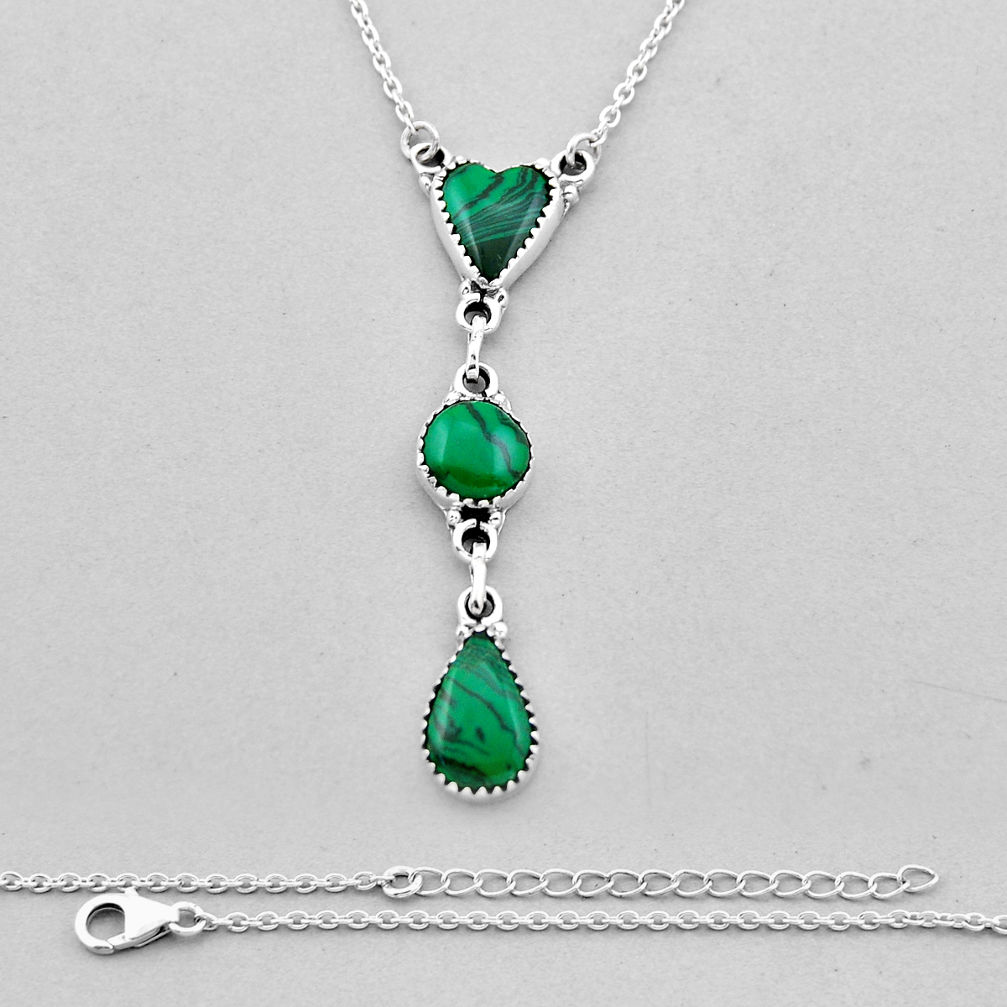 16.03cts pool ball heart shape 925 sterling silver necklace jewelry n53465