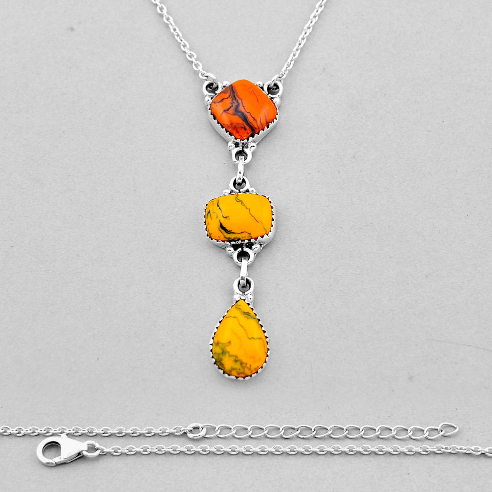 16.53cts pool ball octagan shape 925 sterling silver necklace jewelry n53461