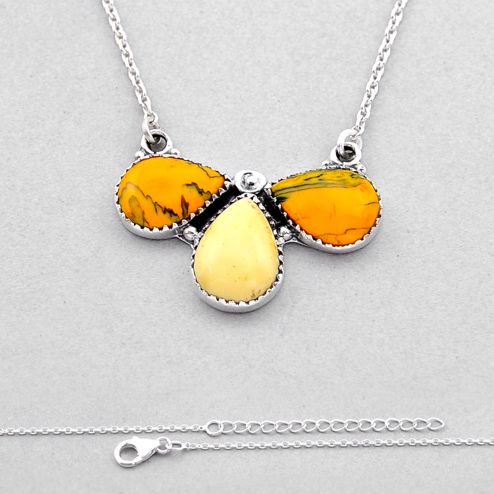 18.22cts pool ball pear shape 925 sterling silver necklace jewelry n53047