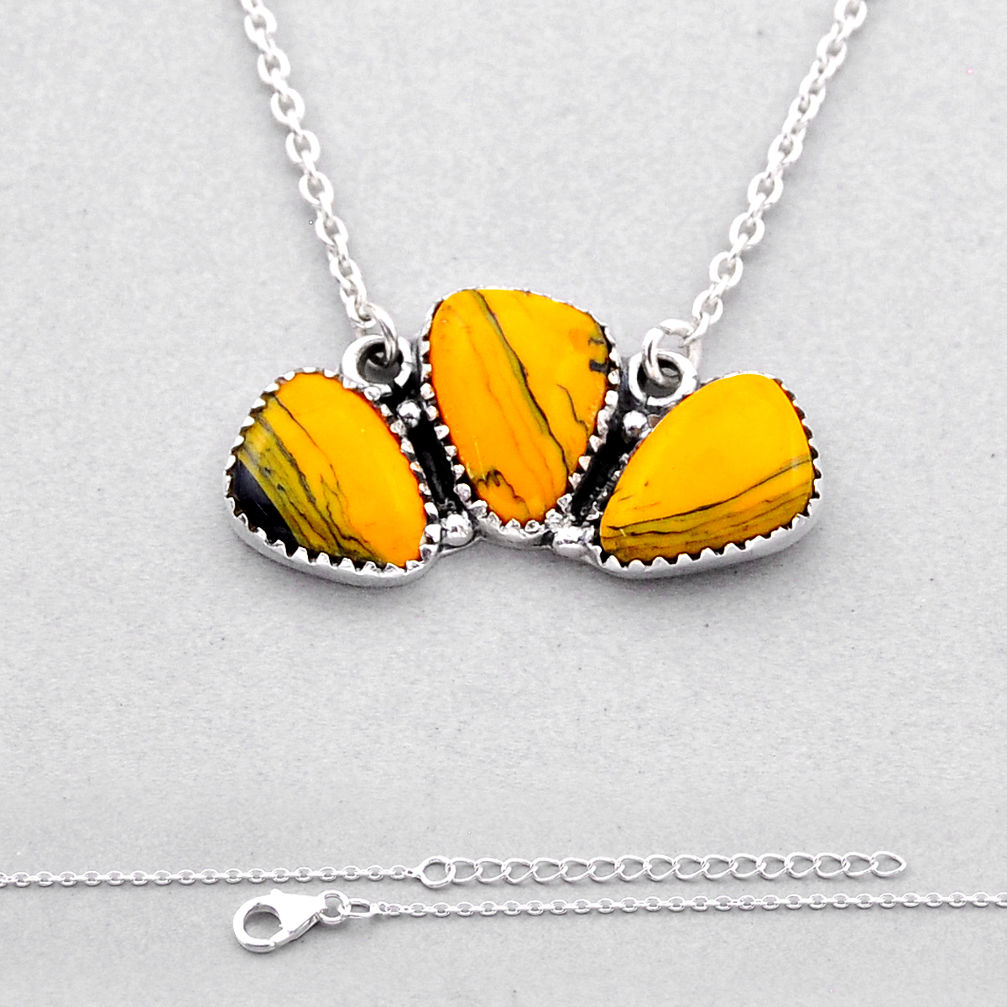 18.20cts pool ball pear shape 925 sterling silver necklace jewelry n53052