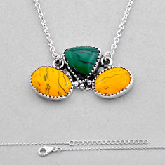 18.16cts pool ball trillion oval 925 sterling silver necklace jewelry n53049