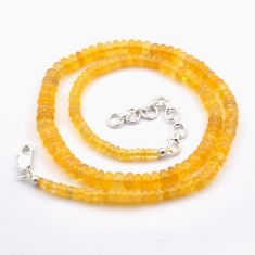 88.41cts tyre shape natural ethiopian opal 925 silver beads necklace y31570