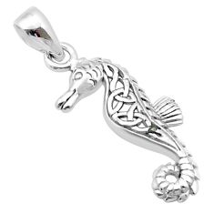 2.30gms indonesian bali style solid 925 sterling silver seahorse pendant