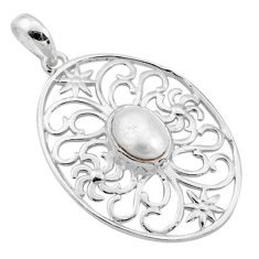 1.50cts natural white pearl 925 sterling silver pendant jewelry