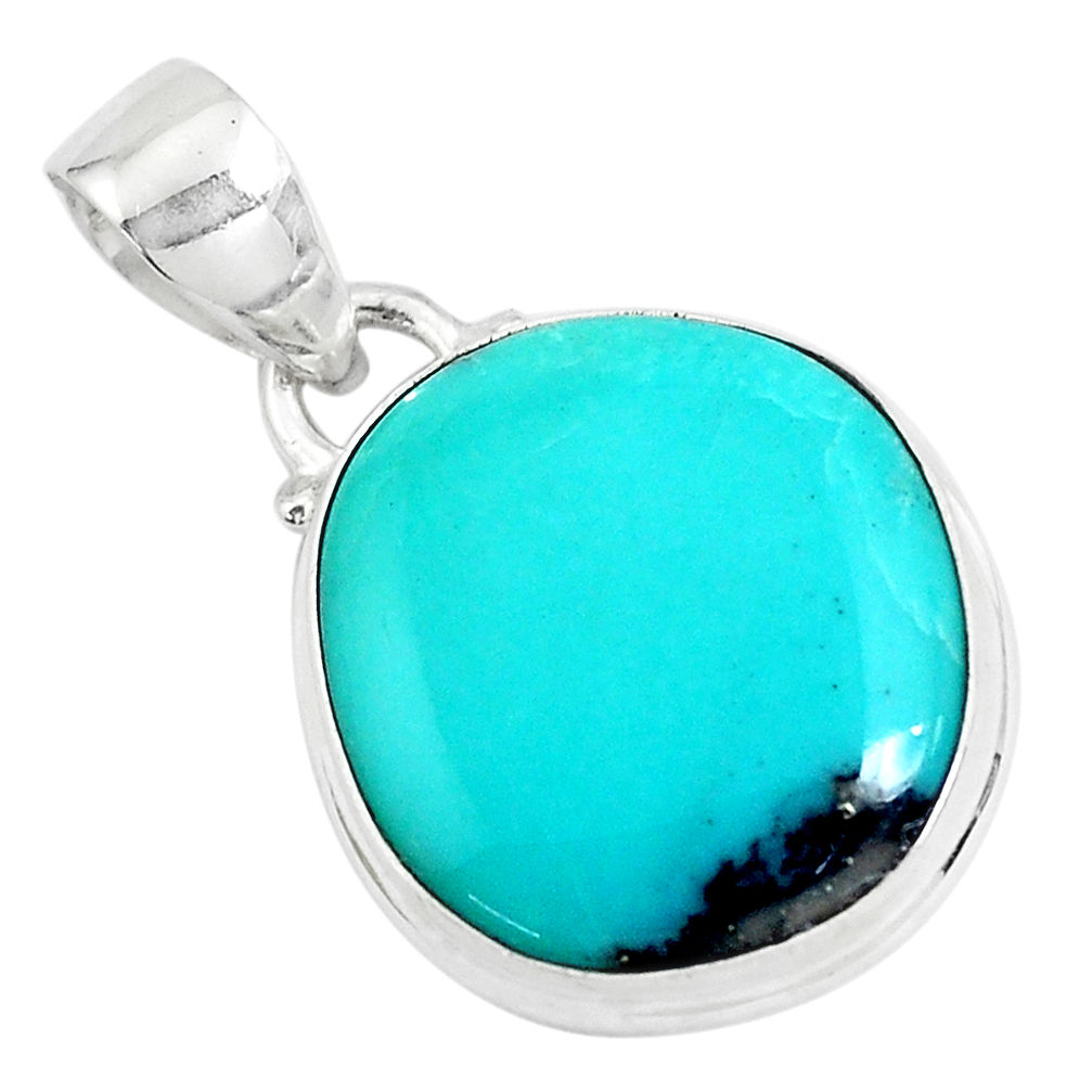 925 silver 13.15cts natural green campitos turquoise pendant jewelry p46477