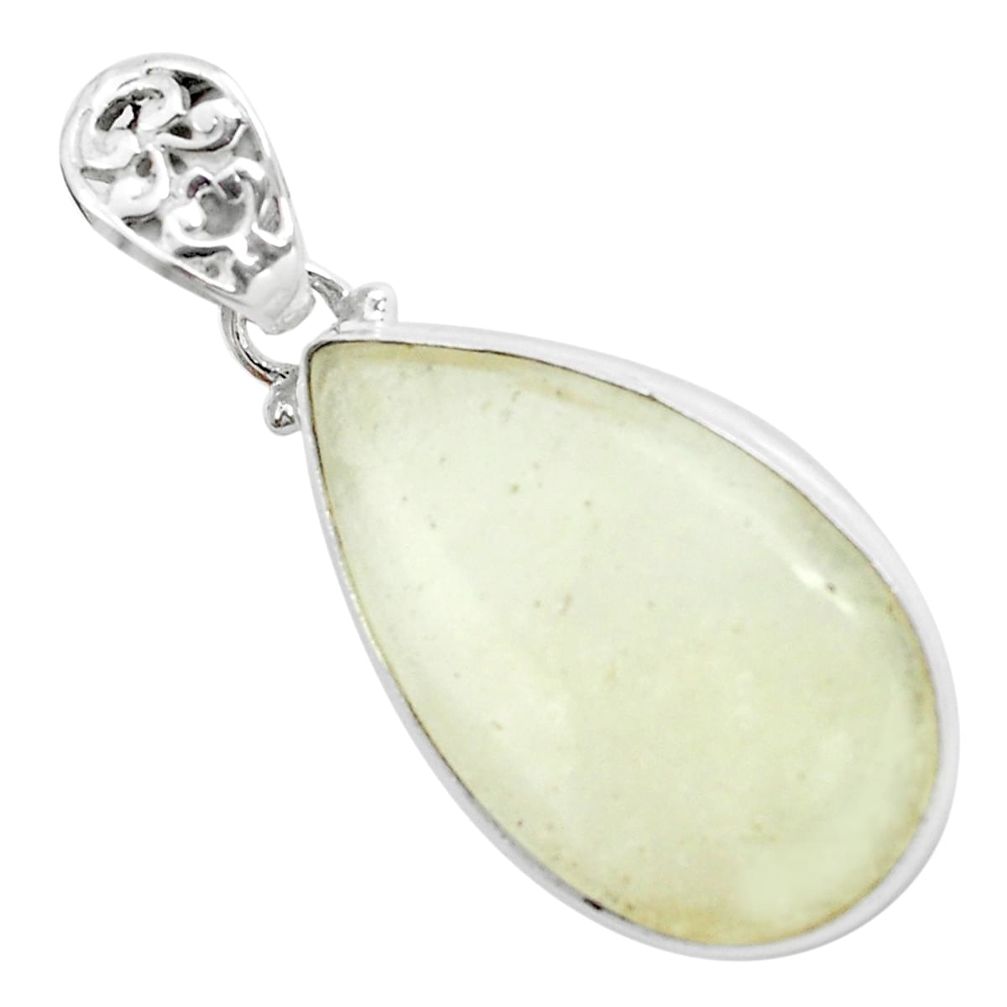 925 silver 17.57cts natural libyan desert glass (gold tektite) pendant p58597