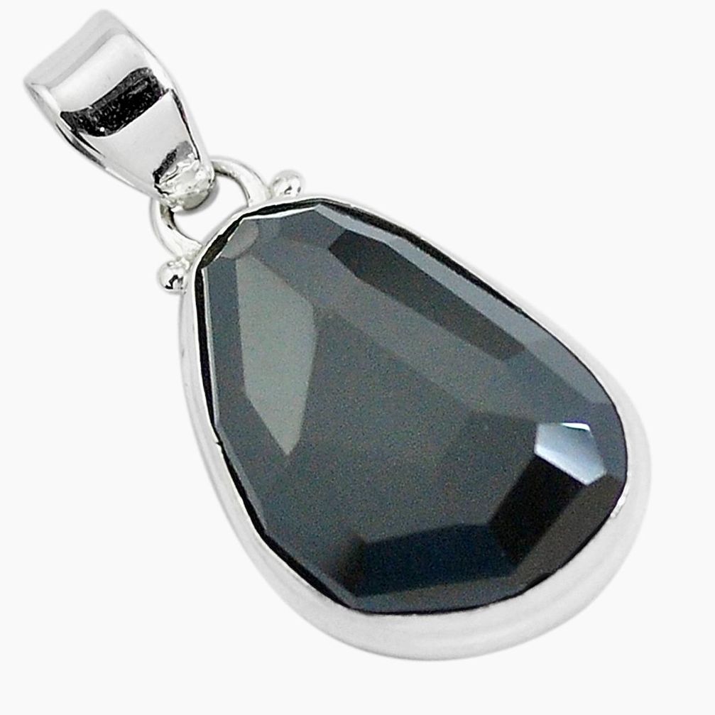 925 sterling silver faceted natural rainbow obsidian eye pendant jewelry p47200