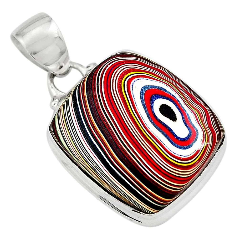 925 sterling silver 10.73cts fordite detroit agate pendant jewelry p79193